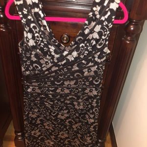 Black/ silver lace dress